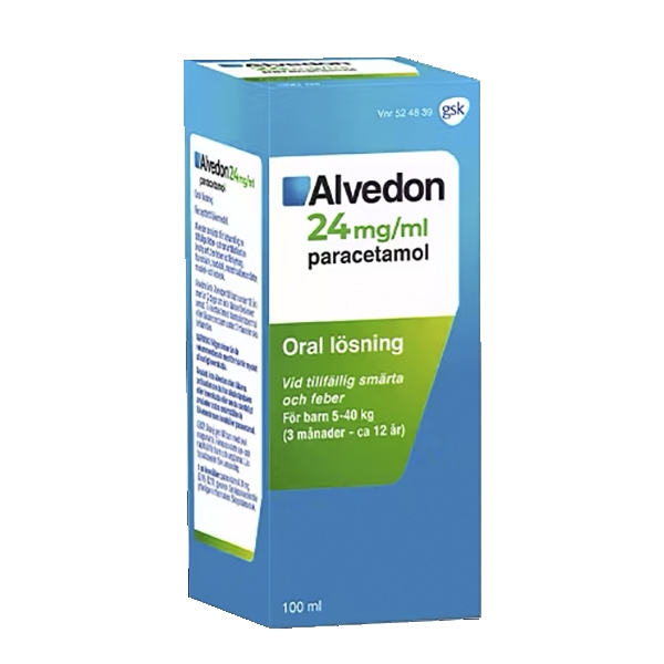 Alvedon 24 mg/ml oral suspension 100 ml