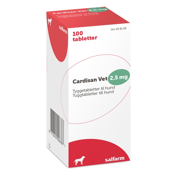 Cardisan vet. 2,5 mg 100 tuggtabletter