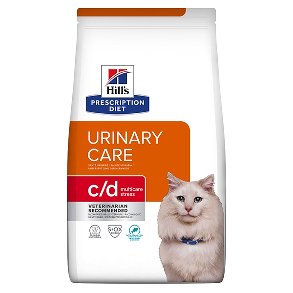 Hill's PRESCRIPTION DIET c/d Multicare Stress Urinary Care tørrfôr til katt med havfisk 3kg pose