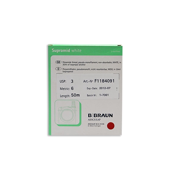 Supramid F1184091 hvid 3 50 m /fl