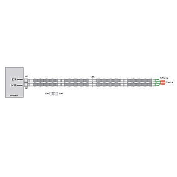 omløpsslange 2x1600 mm /stk