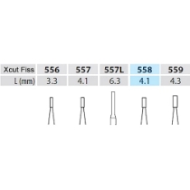 Dentalborr X-cut Fissure 558 25 mm FG /5