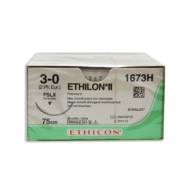 Ethilon II 1673BH svart 3/0 OS nål FSLX 75 cm /36