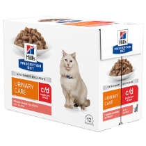 PD c/d Multicare Stress Urinary Care vådfoder til katte med laks 12x85g portionsr