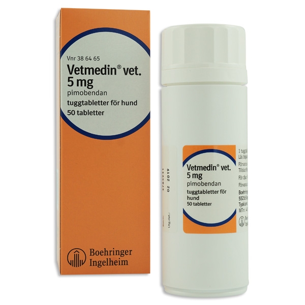 Vetmedin vet. 5 mg 10 x 10 styck