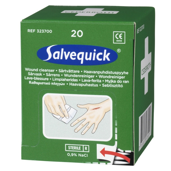 Cederroth Salvequick Sårtvättare 0,9% NaCl /20