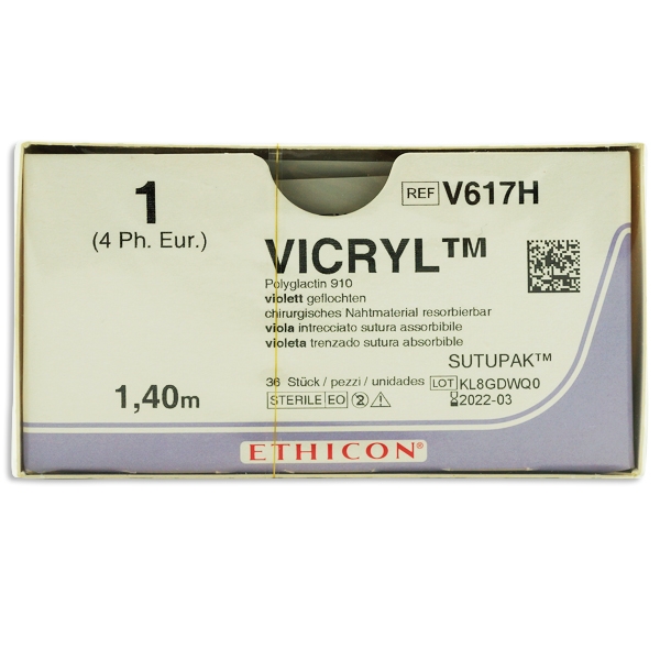 Vicryl Sutupak V617H lilla 1 140 cm /36