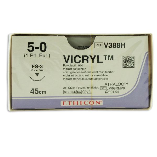 Vicryl V388H lilla 5/0 OS nål FS-3 45 cm / 36