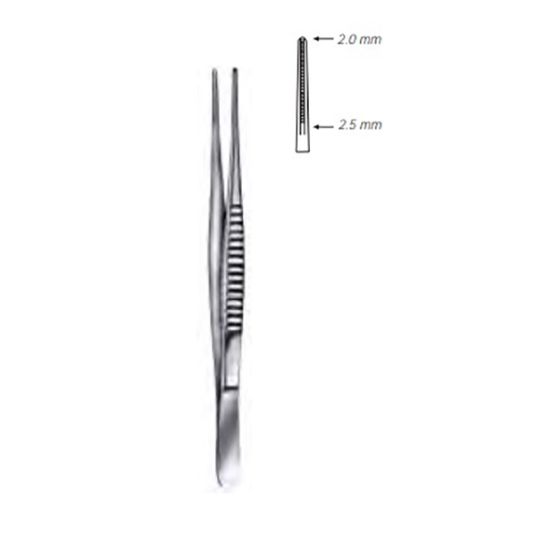 Anatomisk pincet De Bakey 2,0/2,5 mm 16 cm tysk kvalitet /stk