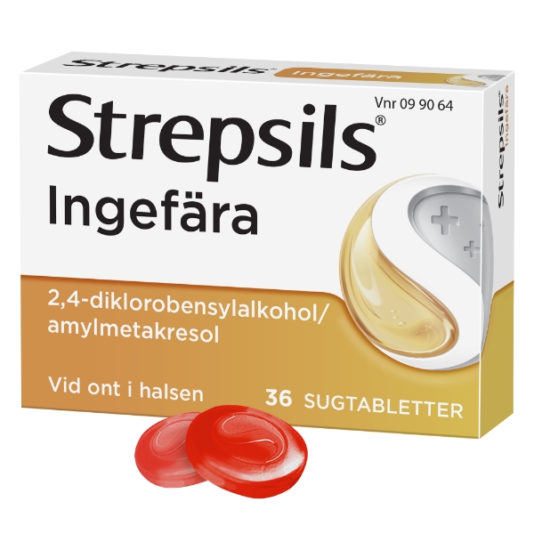 Strepsils Ingefära, sugtablett, 36 st