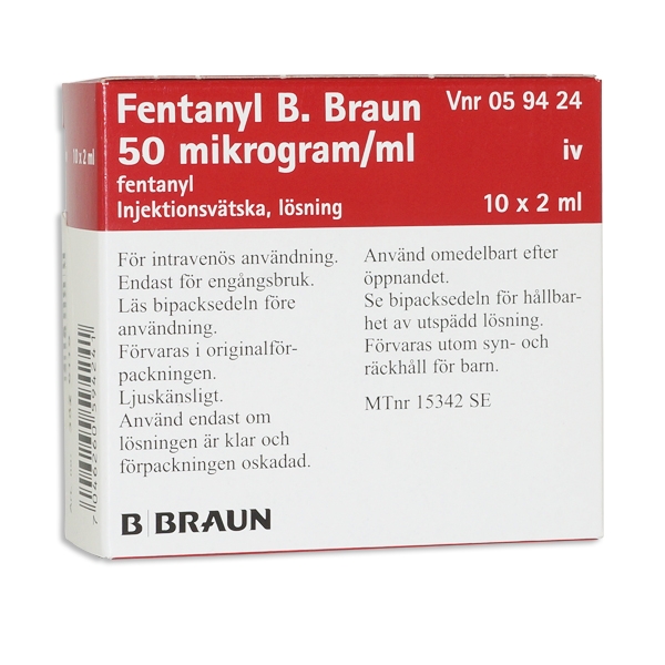 Fentanyl B. Braun inj. vätska 50 mkg/ml 10 x 2 ml