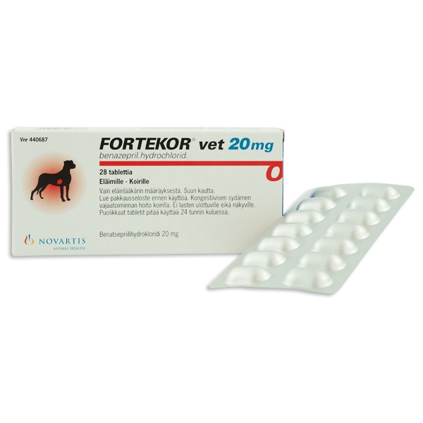 Fortekor vet. 20 mg 28 tabletter