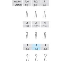 Dentalborr Rund 6 19 mm FG /5