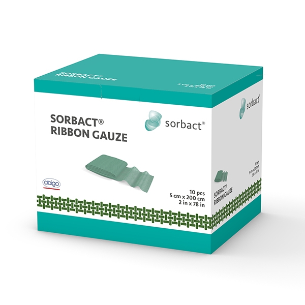 Sorbact Ribbon Gauze 5x200 cm /10