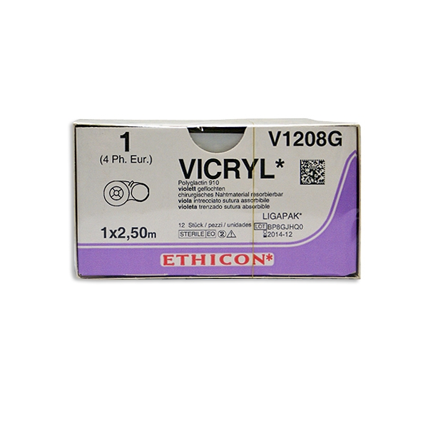 Vicryl Ligapak J1208G lilla 1 250 cm /12