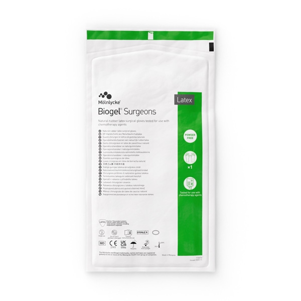 Biogel Surgeons Latex operationshandske 8,5 PF /50 par