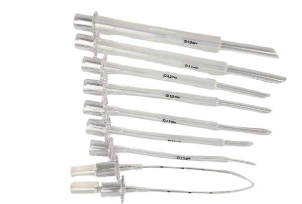 Endotrakealtube i silikon uten cuff 5,0 x 155 mm /stk