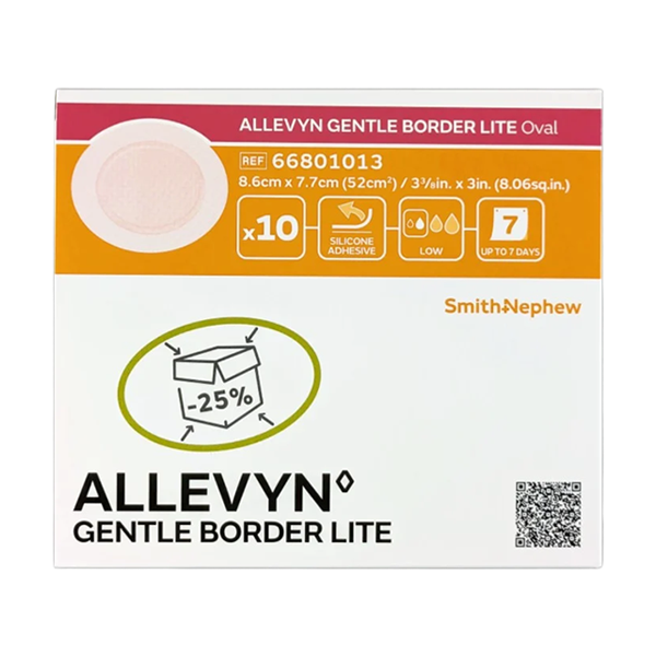 Allevyn Gentle Border Lite 8,6 x 7,7 cm oval /10