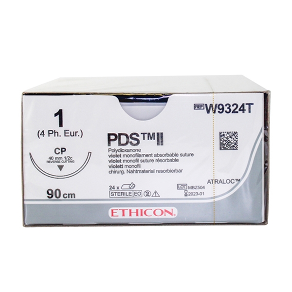 PDS II W9324T lila 1 OS nål CP 90 cm /24