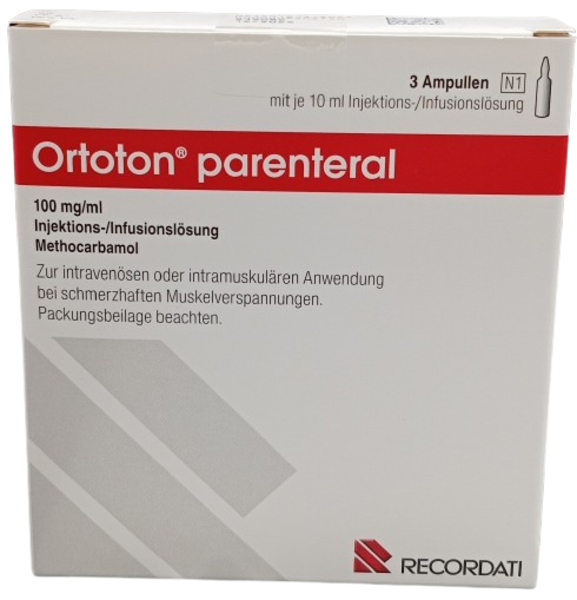 Ortoton parenteral 100 mg/ml Injektions-/infusionsvätska 3x10 ml