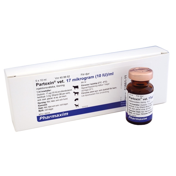 Partoxin® vet. 10 IU/ml Injektionsvätska 5 x 10 ml