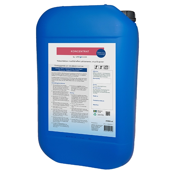 LifeClean ytdesinfektion koncentrat 25 liter /dunk