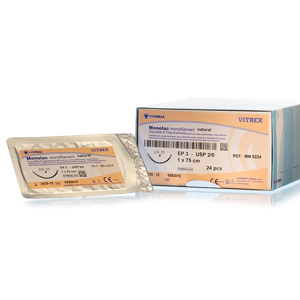 Monolac Ofärgad 2/0 DS-25 75 cm /24
