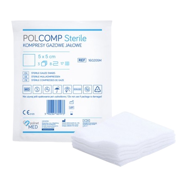 Kompres gasbind steril 8-lags 10x10 cm 3/pk (100 pk) /300