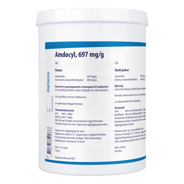 Amdocyl, oralt pulver 697 mg/g 1 kg