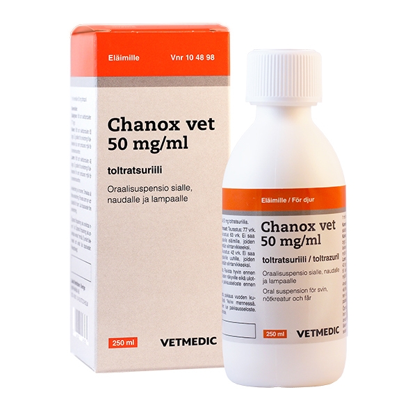 Chanox vet 50 mg/ml oral suspension 250 ml