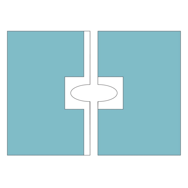 Barrier hullduk 75x100cm 2-deler variabel med lim /stk