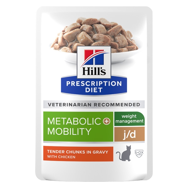 PD Feline j/d Metabolic+Mobility Stew Kylling & Grøntsager 12 x 85 g portionsposer