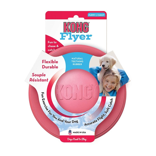 KONG Flyer Puppy rosa eller blå small /st