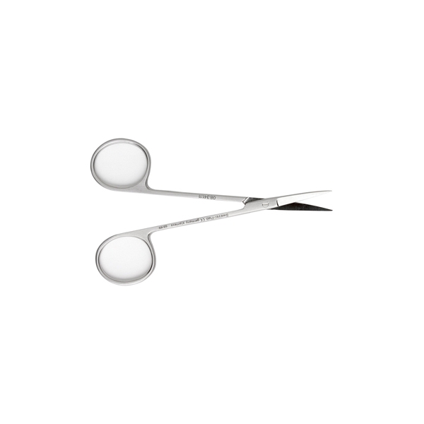 Ögonsax Iris böjd spets/spets 10 cm tysk /st