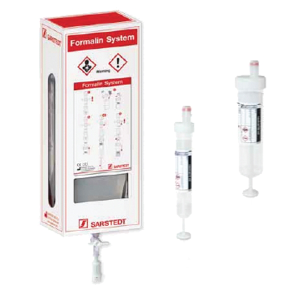 Sarstedt formalinsystem 4 % 450 ml 25 ml rør /50