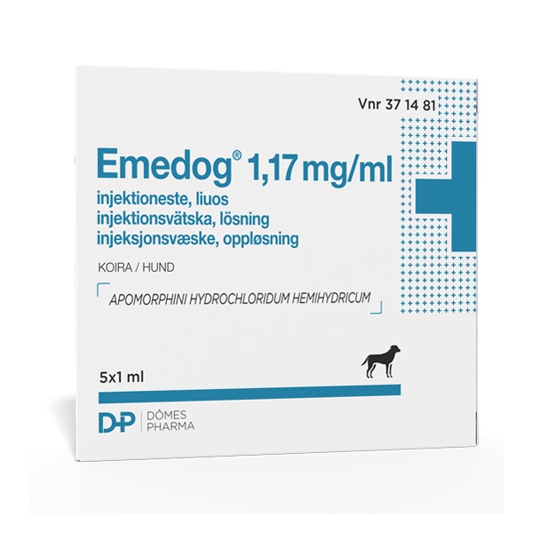 Emedog, injektionsvätska, lösning 1,17 mg/ml 5 x 1 ml