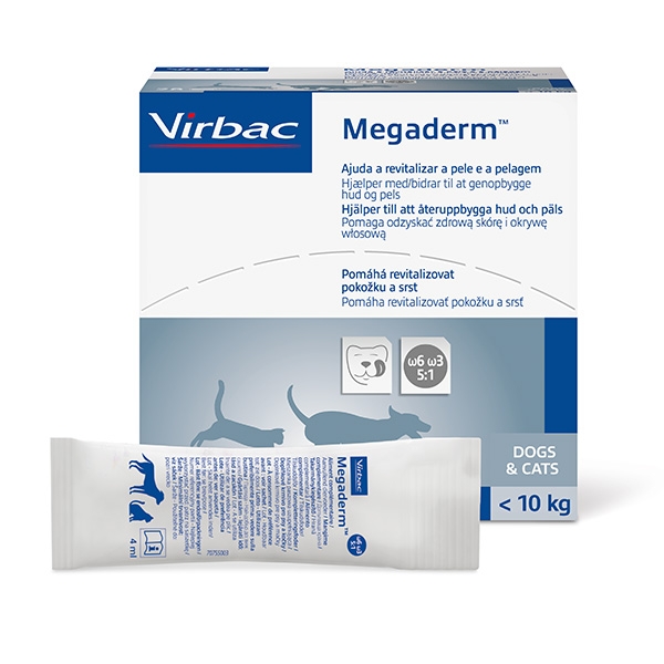 Virbac Megaderm hund / kat <10 kg 4 ml / 28