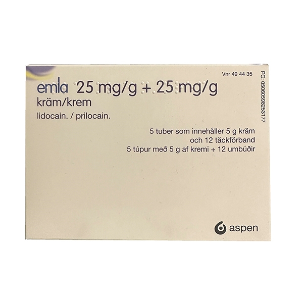 EMLA® 25 mg/g + 25 mg/g 5 x 5 gram