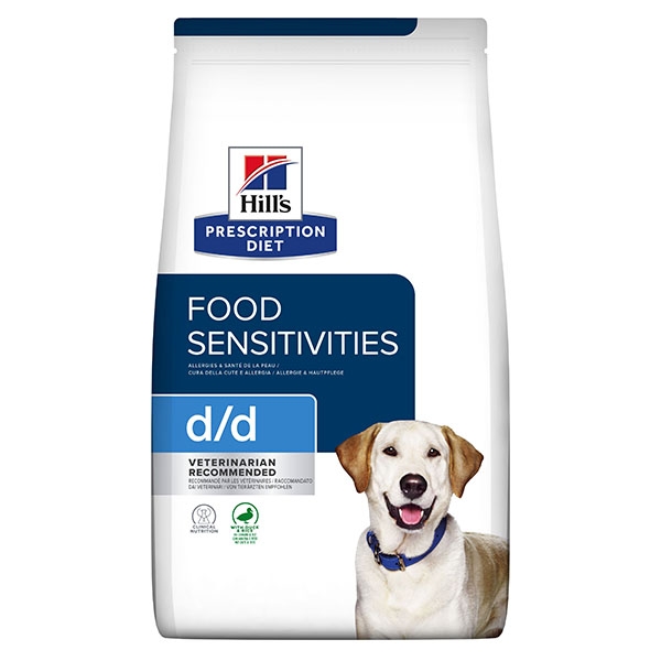 Hill's PRESCRIPTION DIET d/d Food Sensitivities tørrfôr til hund med and og ris 4kg pose