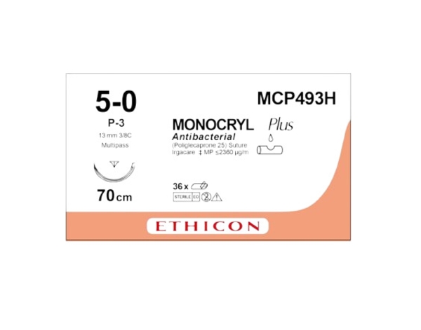 Monocryl MCP493H 5/0 P-3 70 cm