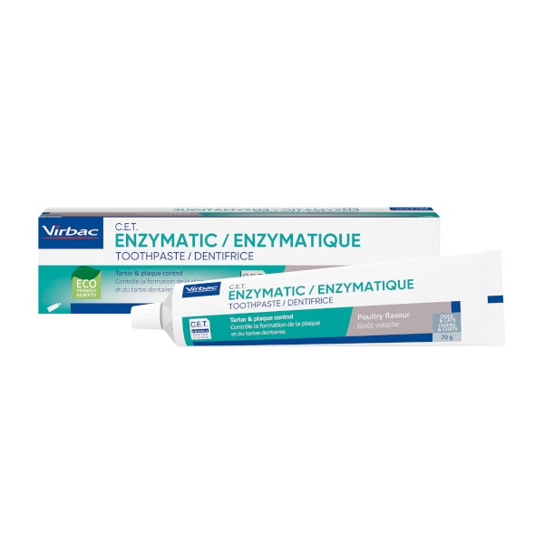Virbac enzymtandkräm till hund & katt 70 gram /st