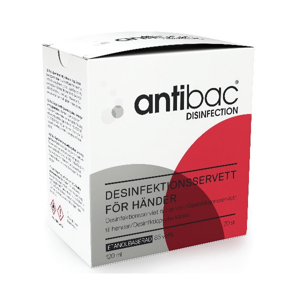 Antibac Våtserviett for hånddesinfeksjon /20