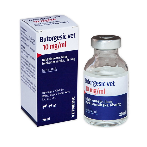 Butorgesic Vet, 10 mg/ml injektionsvätska 20 ml