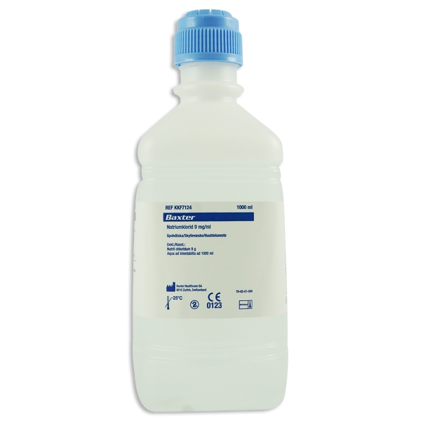 Natriumklorid skyllevæske 9mg/ml 1000 ml /stk