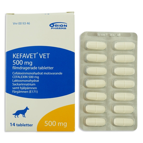 Kefavet® vet. 500 mg 14 tabletter