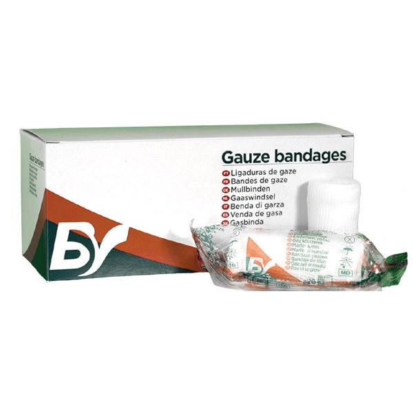 Gazebind med vævet kant 10 cmx10 m /50