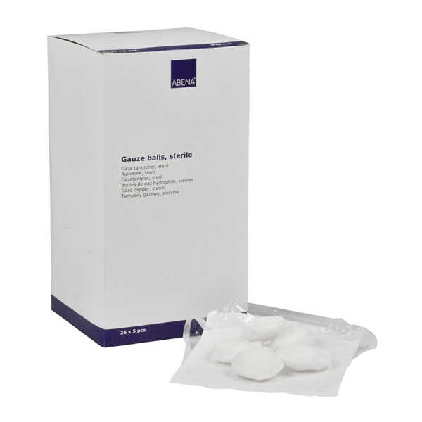 Rund gazekompres steril 4 cm (5/stk. pr. kuvert) /125