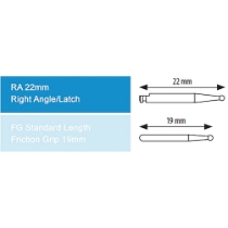 Dentalborr Rund 2 22 mm RA /5