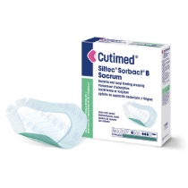 Cutimed Siltec Sorbact B 7,5x7,5 cm /10