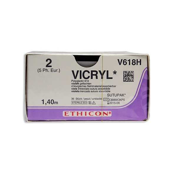 Vicryl Sutupak V618H lilla 2 1x140 cm /36